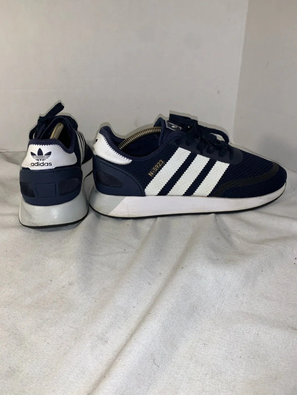 Adidas Men’s N-5923 Navy and White Athletic Sneakers